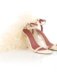 The Arabella 100mm Feather Trim Sandals