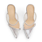 Jasmine Two- Strap 100mm Mule (Silver)