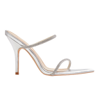 Jasmine Two- Strap 100mm Mule (Silver)