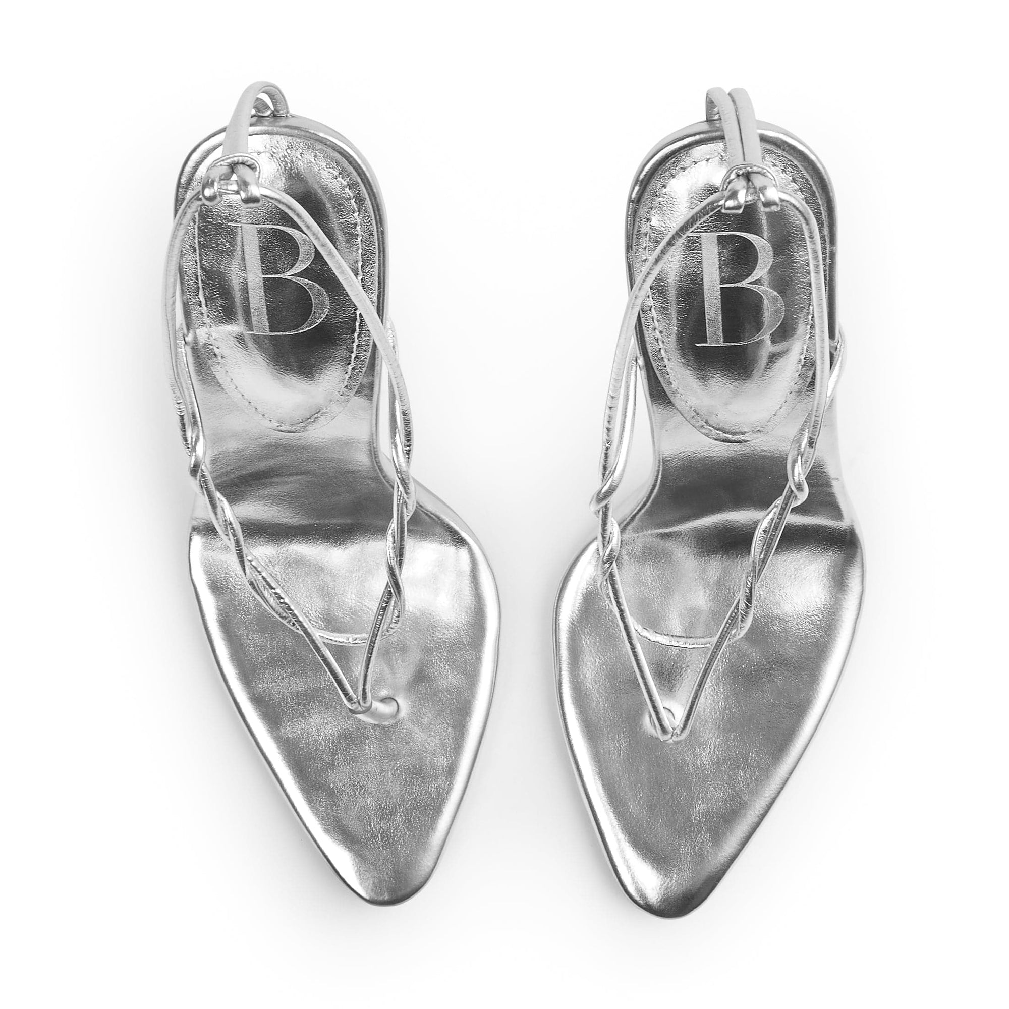 Mid Chrome Knotted 100mm Thong Sandals